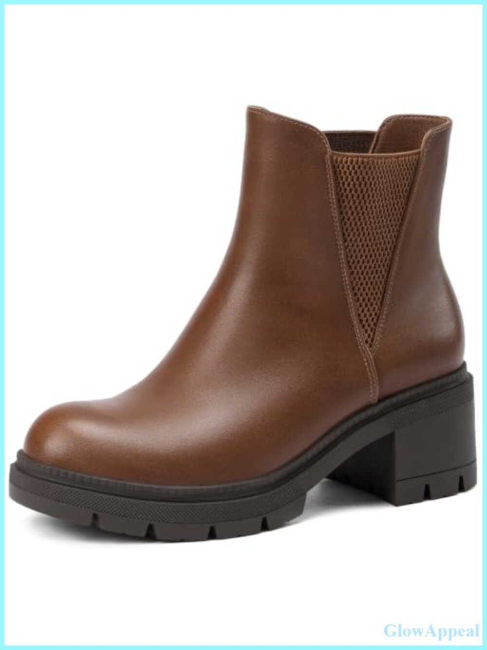 Wide Width Chelsea Ankle Boots Platform Slip On Block Heel Fall Booties